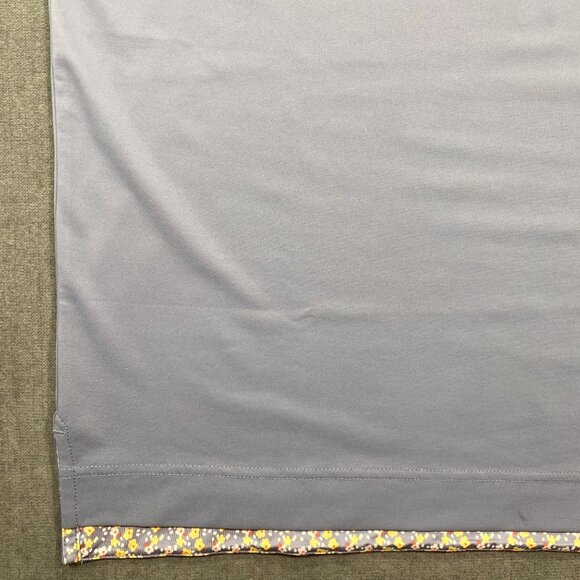 Footjoy Light Blue Golf Performance Polo Shirt Floral Print Mens Size Large - Picture 8 of 12